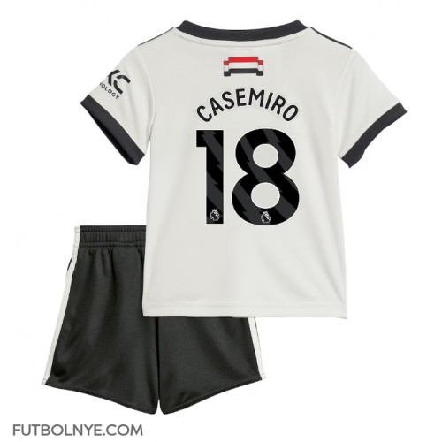 Camiseta Manchester United Casemiro #18 Tercera Equipación para niños 2024-25 manga corta (+ pantalones cortos)